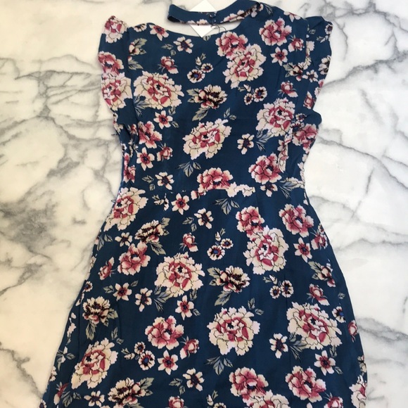 Blue floral rayon dress by Jack By BB Dakota - Picture 2 of 6